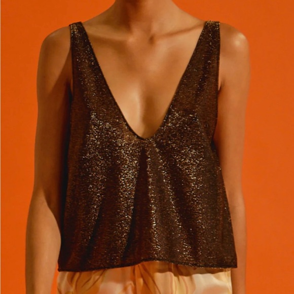 Brown sparkling top from Noo Paris - Picture 1 of 5